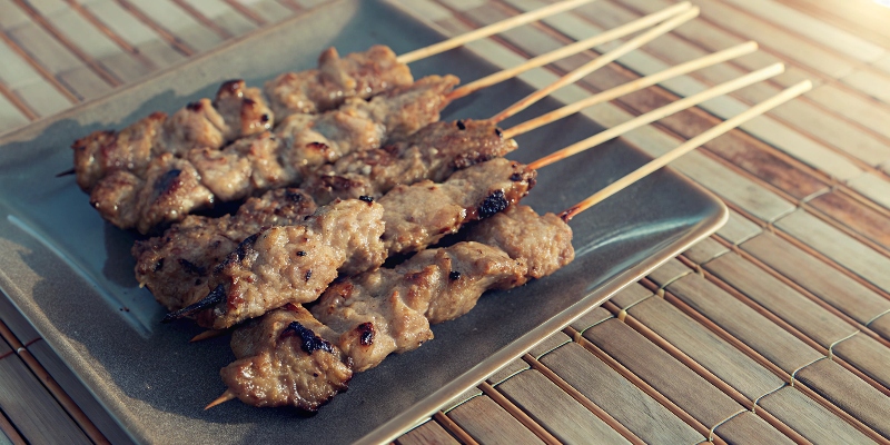 STREET‑STYLE PORK SATAY