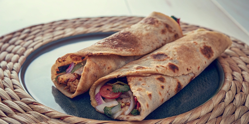 STREET‑STYLE CHICKEN KATHI ROLL