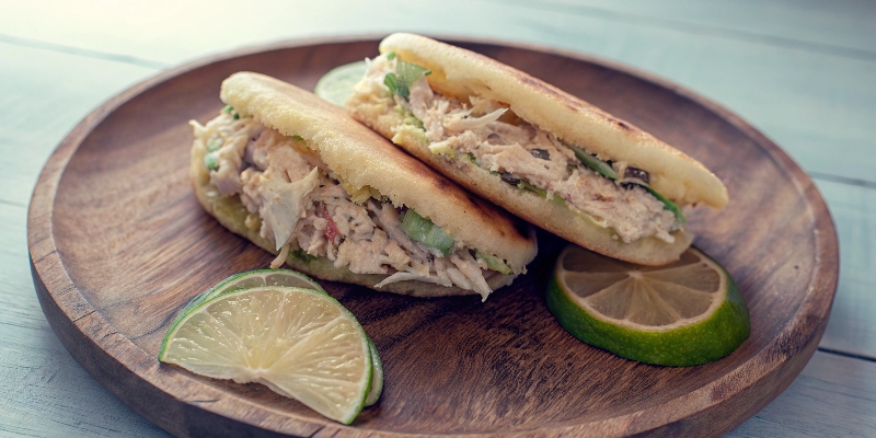 Chicken Avocado Arepas